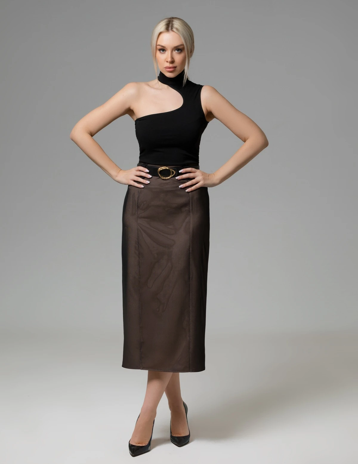 A - LINE CUT HIGH WAIST SKIRT 